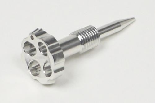 Machined Aluminum Air Screw for KEIHIN PC18/TC20, Silver