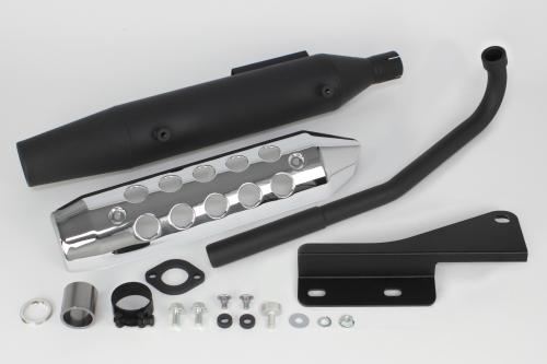 SSS exhaust system, government certified, chrome protector, Cross Cub 110