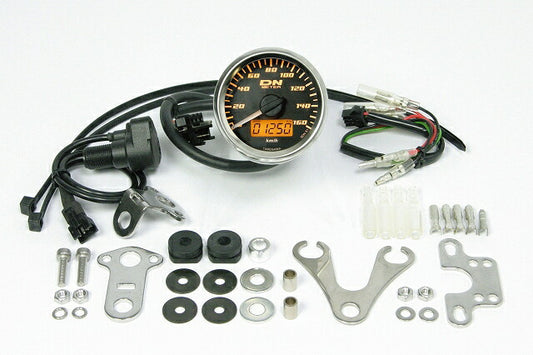 φ48スモールDNスピードメーター DC/AC12V/オレンジLED/JISケーブル