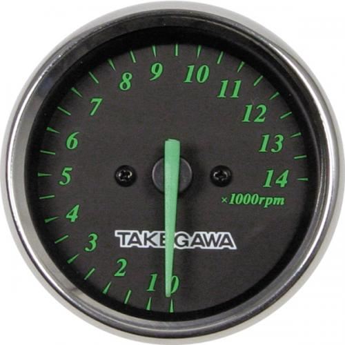タコメーターキット(電気式) ブラック&グリーン φ65mm モンキー ゴリラ