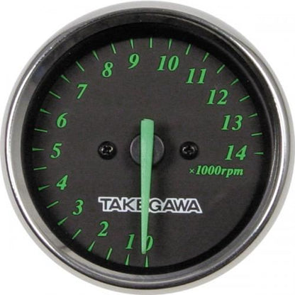 タコメーターキット(電気式) ブラック&グリーン φ65mm モンキー ゴリラ