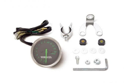 タコメーターキット(電気式) ブラック&グリーン φ65mm モンキー ゴリラ