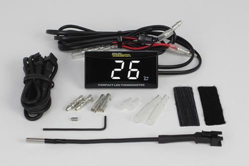 Compact LED Thermometer Set with Stick Temperature Sensor - Universal (for 12V DC Vehicles)