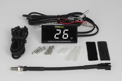 Compact LED Thermometer with M5 Temperature Sensor Set, Universal (12V DC Vehicles)