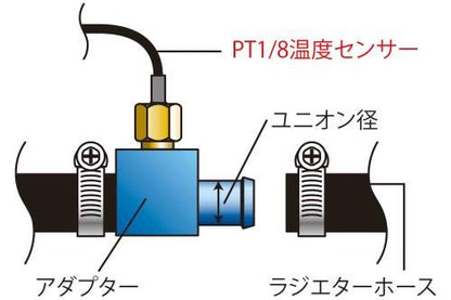水温計用アダプター ユニオンφ14mm 1個 汎用