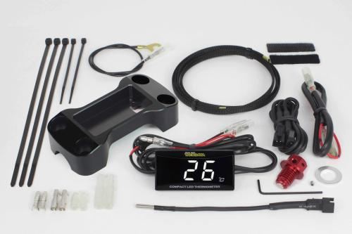Compact LED Thermometer Kit 2 Black for CT125 GROM MSX125 Monkey 125 Dax 125