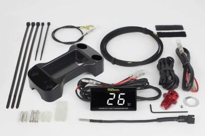 Compact LED Thermometer Kit 2 Black for CT125 GROM MSX125 Monkey 125 Dax 125