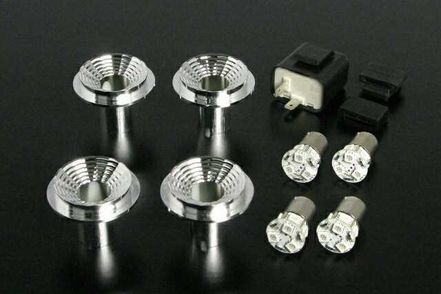 LEDバルブフルキット 純正レンズ仕様 12Vモンキー・ゴリラ純正ウインカー インナーリフレクター\U0026リレー付