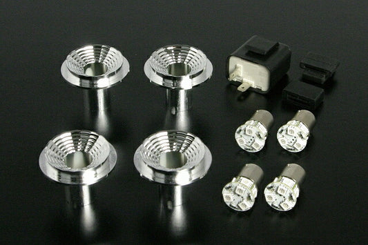 LEDバルブフルキット 純正レンズ仕様 12Vモンキー・ゴリラ純正ウインカー インナーリフレクター\U0026リレー付