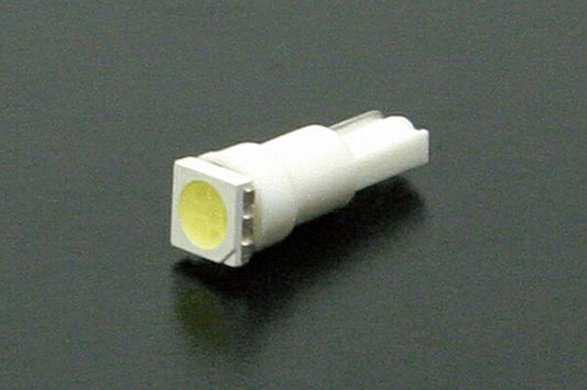 T5 ウエッジ 12V ホワイト LEDバルブ メーター用 1個入り