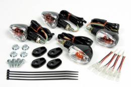 ストリームラインウインカーセット(4個/ブラック) ニンジャ250R/Dトラッカー125/KLX125