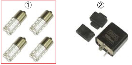 ハイパーLEDバルブ(S25 BAU15S対応) オレンジ18灯/12V1.9W