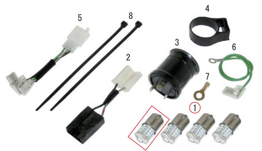 ハイパーLEDバルブ(G18 BAU15S対応 スモールサイズ) オレンジ18灯/12V1.9W