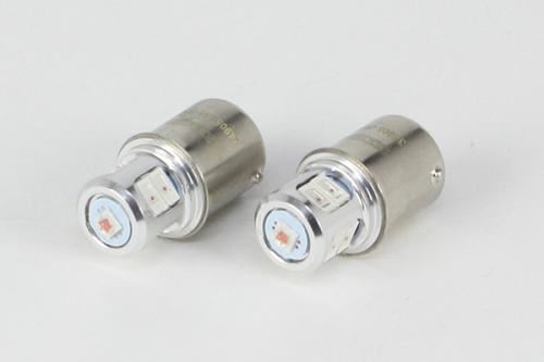 オレンジLEDウインカーバルブ G18 BA15S対応 12V1W 2個入り(平行ピン)