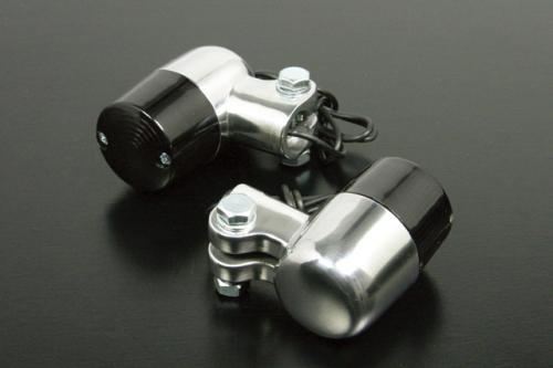 Round S Aluminum Winker Kit, Smoke, Set of 2, Universal