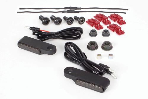 Oval Mini LED Turn Signals, Smoke, 2-Piece Set, Universal (DC12V)