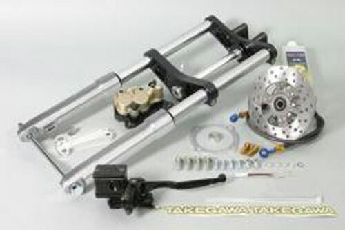 φ27フロントフォークキット タイプ2 ディスクブレーキ 8インチ/バーハンドル用 オフセット40mm ブラック モンキー/ゴリラ/モンキーＦＩ