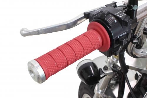 ハンドルグリップラバー SPタケガワ製ハイスロットルキット用 貫通タイプ クラシックレッド 汎用