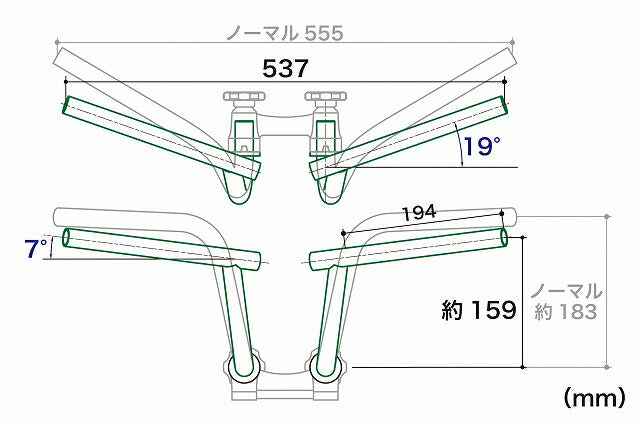 BAT Handlebars (Middle Type) For Monkey Normal Holders