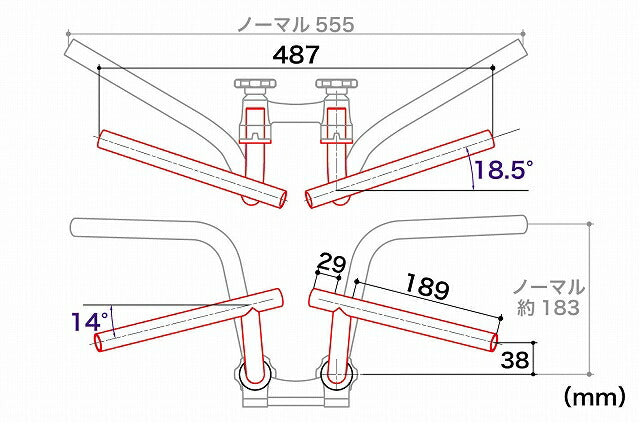 Zハンドルバーキット (BATロータイプ) モンキーノーマルホルダー専用
