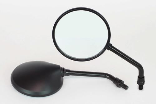 クラシックミラー M10/逆ネジ ブラック 左右セット 汎用