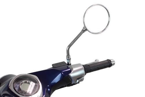 クラシックミラー M10/逆ネジ メッキ 左右セット 汎用