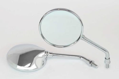 Classic Mirror M10/Standard Thread Chrome Left/Right Set Universal