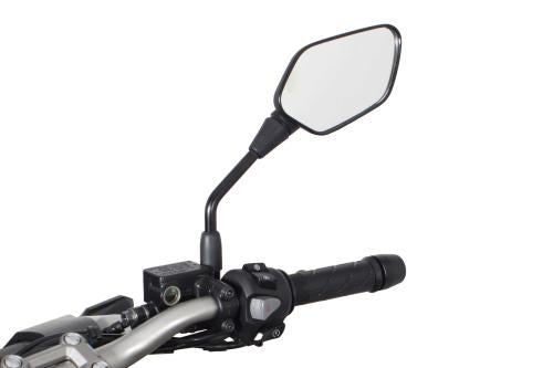 Polygon Round Mirror M10/Reverse Thread Black Left and Right Set Universal