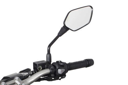 Polygon Round Mirror M10/Reverse Thread Black Left and Right Set Universal