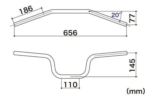 Steering Handlebar Pipe Middle Up Type (Aluminum/Gold)