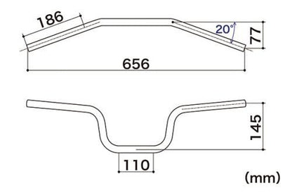 Steering Handlebar Pipe Middle Up Type (Aluminum/Gold)