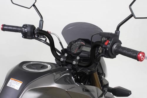 Aluminum Steering Handlebar Pipe Middle Up/Type 3 Matte Black Universal (φ22.2)