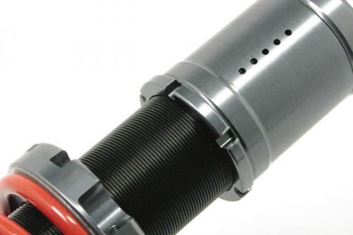 CNC Machined Rear Shock Absorbers Gunmetal/Red 320-340mm W650 W800