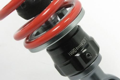 CNC Machined Rear Shock Absorbers Gunmetal/Red 320-340mm W650 W800