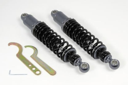 Machined Aluminum Rear Shock Absorber Gunmetal/Black 320-340mm SR400