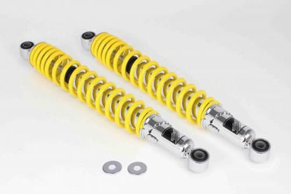 リアショックアブソーバー クロムメッキ/イエロー 370mm 2本セット CT125 クロスカブ50/110 スーパーカブ50/110