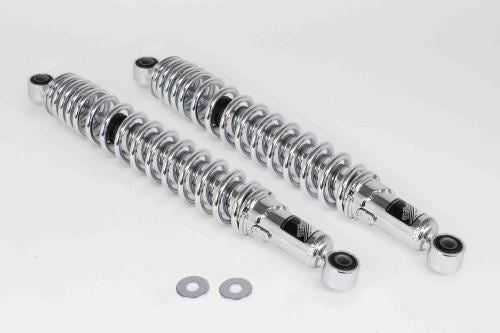 Rear Shock Absorbers, Chrome Plated, 370mm, Set of 2, for CT125, Cross Cub 50/110, Super Cub 50/110