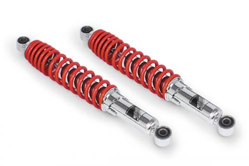 リアショックアブソーバー クロムメッキ/レッド 345mm 2本セット スーパーカブ50/110