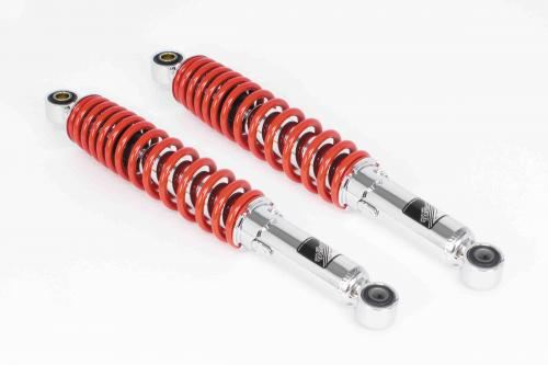 ローダウンリアショックアブソーバー 25mmダウン クロムメッキ/レッド 345mm クロスカブ50/110 CT125