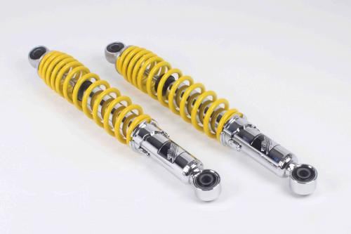 ローダウンリアショックアブソーバー 40mmダウン クロムメッキ/イエロー 330mm CT125 ハンターカブ