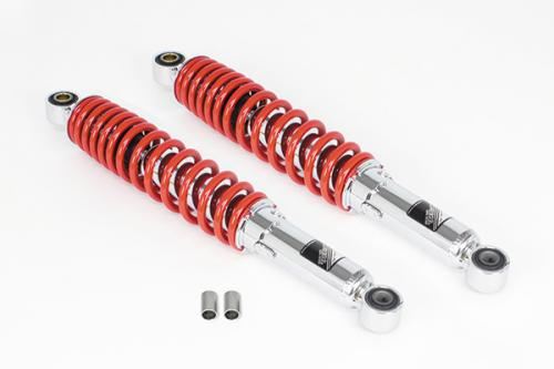 リアショックアブソーバー クロムメッキ/レッド 345mm 2本セット スーパーカブC125