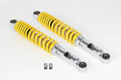 リアショックアブソーバー クロムメッキ/イエロー 345mm 2本セット スーパーカブC125