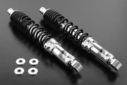 Rear Shock Absorbers, Chrome/Black, 330mm, Set of 2, Monkey 125