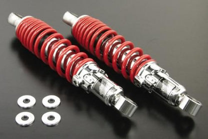 リアショックアブソーバー クロムメッキ/レッド 265mm 2本セット モンキー モンキーバハ ゴリラ