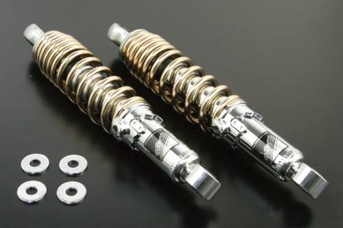 Rear shock absorbers, chrome plated/gold plated, 280mm, set of 2 for Monkey, Monkey Baja, Gorilla