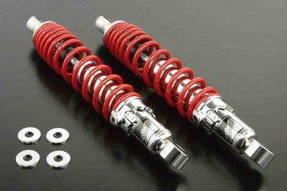 リアショックアブソーバー クロムメッキ/レッド 305mm 2本セット モンキー モンキーバハ ゴリラ