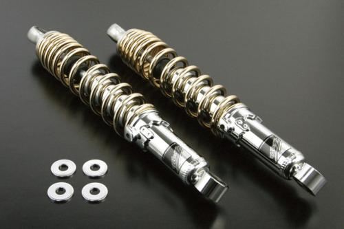 リアショックアブソーバー クロムメッキ/ゴールドメッキ 330mm 2本セット モンキー125