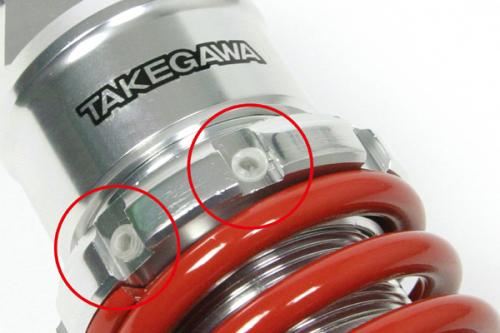 アルミ削り出しリアショックアブソーバー レッドスプリング 325mm 2本セット モンキー ゴリラ スーパーカブ50/70/90/110 リトルカブ