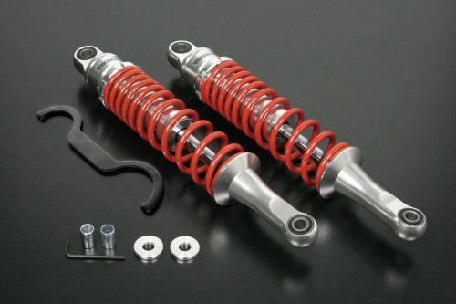 アルミ削り出しリアショックアブソーバー レッドスプリング 325mm 2本セット モンキー ゴリラ スーパーカブ50/70/90/110 リトルカブ