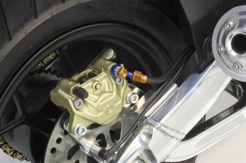 Rear brake hose kit (for Brembo opposed 2-piston caliper), hose length 420mm